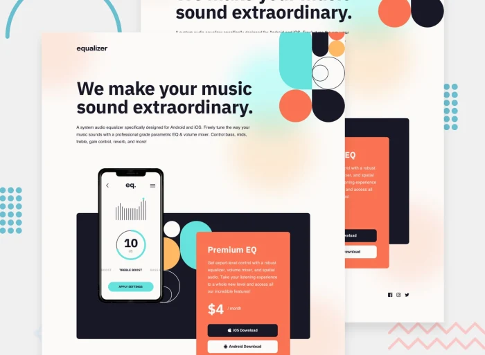 Equalizer Landing Page